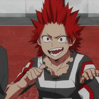 🥢 Eijiro Kirishima My Hero Academia Аниме, Рыжие Волосы, Герой, Манга, Мультфильм telegram sticker