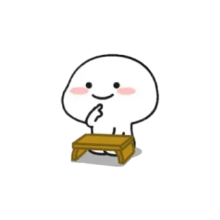 🍼 การ์ตูน, น่ารัก, โต๊ะ, คิด telegram sticker