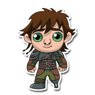 🙂 Hiccup How to Train Your Dragon animated, cartoon, dragon, movie, character whatsapp sticker