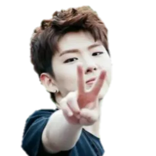 ✌️ kpop, เคป็อป, สัญลักษณ์สันติภาพ, เซลฟี่, เอเชีย, ไอดอล, แฟนคลับ telegram sticker