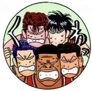 😡 anime, basketball, characters, expressions, cartoon telegram sticker