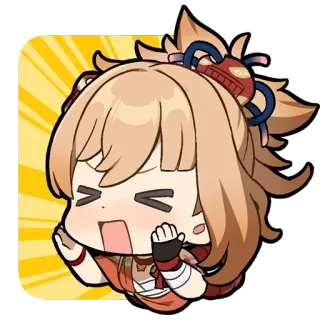 😆 Yoimiya Genshin Impact Anime, Sticker, Yoimiya, Genshin Impact, Video game, Personagem telegram sticker