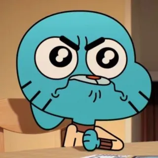 😢 Gumball Watterson The Amazing World of Gumball kucing, kartun, marah, Gumball, The Amazing World of Gumball telegram sticker