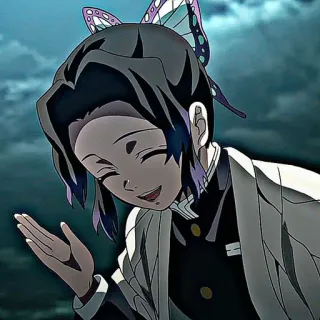 🦋 Shinobu Kocho Demon Slayer Anime, Demon Slayer, Shinobu Kocho, Manga, Kupu-kupu, Karakter telegram sticker