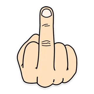 🖕 middle finger, offensive, rude, gesture telegram sticker