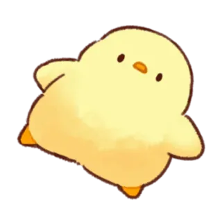🤩 pollito, lindo, pájaro, animal, dibujos animados, kawaii, amarillo, esponjoso whatsapp sticker
