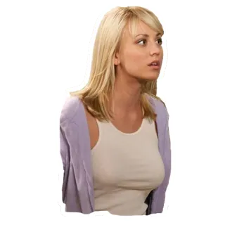 😳 Penny The Big Bang Theory tv show, sitcom, blonde telegram sticker
