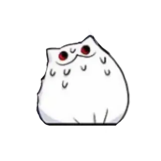😥 sowa, uroczy, biały, kreskówka, zwierzę telegram sticker
