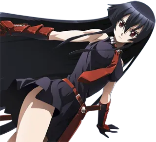 😏 Akame Akame ga Kill! Anime, Zwaard, Krijger, Meisje, Akame, Donker telegram sticker