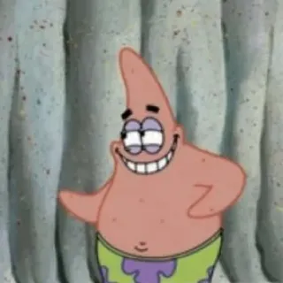 ✨ Patrick Star Spongebob Squarepants 뚱이, 스폰지밥, 만화, 니켈로디언, 캐릭터, 웃긴 telegram sticker