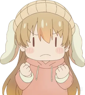 ✊ Anime, Kreskówka, Zły, Dziewczyna, Słodki whatsapp sticker