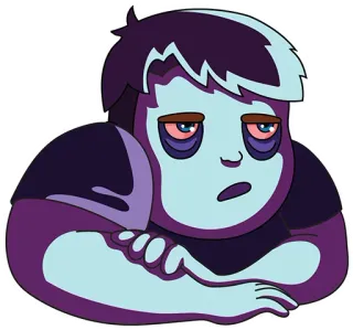 😪 Desenho animado, Personagem, Sonolento, Cansado, Anime, Exausto telegram sticker