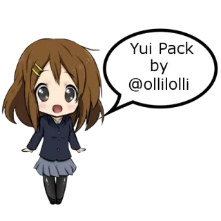 🐒 Yui Yui Pack by @ollllolli Anime, Ragazza, Carina, Adesivo, Personaggio whatsapp sticker