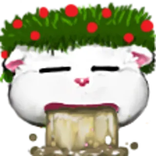 🤢 Katze, kotzen, Erbrechen, krank, Cartoon telegram sticker