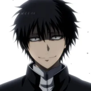 ♠️ anime, manga, male, serious, black hair telegram sticker
