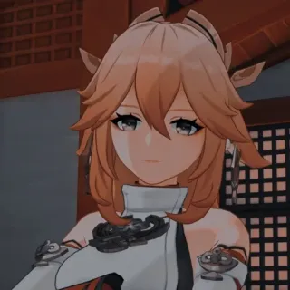 🏵 Yae Miko Genshin Impact 动漫, 游戏, 角色, 游戏, 八重神子, 原神 telegram sticker