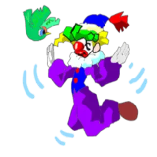 🕊 palhaço, malabarismo, circo, bobo da corte, colorido telegram sticker