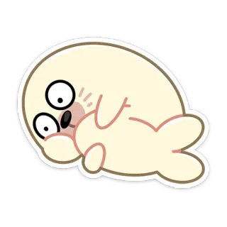 🤢 foca, animale, carino, cartone animato, mammifero, animale acquatico telegram sticker