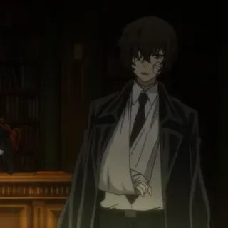 🥀 Osamu Dazai Bungo Stray Dogs anime, bandages, Osamu Dazai, Bungo Stray Dogs, character, fiction telegram sticker