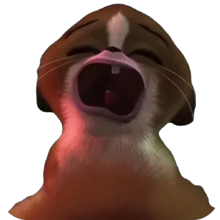 🫥 animal, cartoon, funny, cute, mammal, dog, yawning telegram sticker