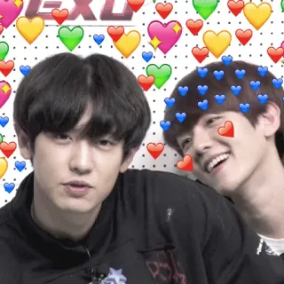 ❤️ kpop, exo, idol, hearts, love, cute telegram sticker