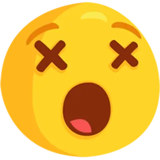 😵 emoji, mort, choqué, stupéfait telegram sticker