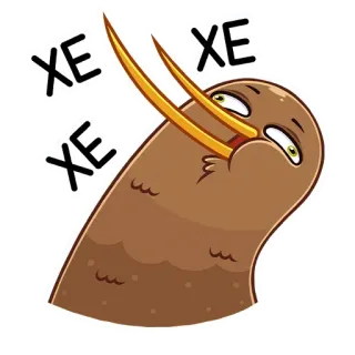 🤣 XE XE XE binatang, burung, kiwi, kartun, lucu, humor, meme, lol telegram sticker