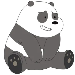 😬 Panda We Bare Bears Panda, Kartun, Beruang, Binatang, Karakter, We Bare Bears telegram sticker
