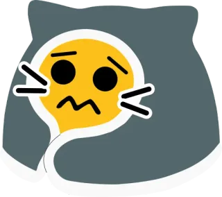 ☹️ traurig, emoji, sticker, gelb, cartoon, figur, isoliert, digitale Kunst telegram sticker