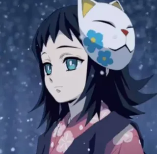 🍥 Anime, Postać, Demon Slayer, Osoba w masce telegram sticker