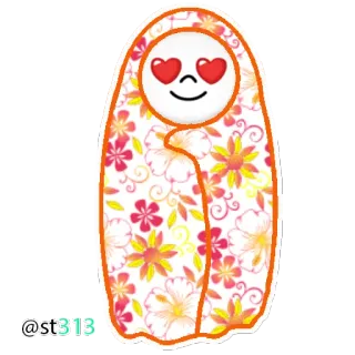 😍 @st3l3 autocollant, emoji, amour, floral, dessin animé telegram sticker