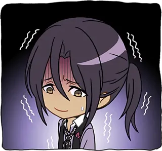 😰 anime, chibi, nervous, embarrassed, cartoon, manga, cute telegram sticker
