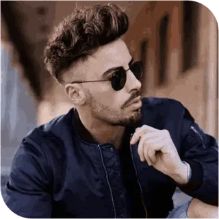 📎 man, sunglasses, jacket, style, fashion, casual, portrait telegram sticker