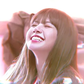 🌸 Lisa женщина, портрет, улыбка, счастливая, k-pop, женский, азиатка, айдол telegram sticker