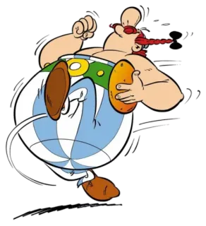 🏃 Obelix Asterix desenho animado, personagem, engraçado, Obelix, comida, quadrinhos whatsapp sticker