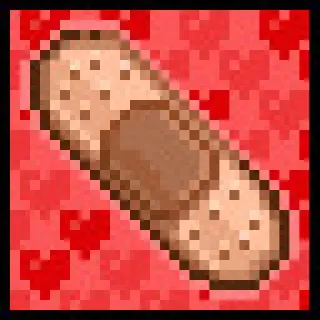 ❤ venda, parche, parche, ayuda, corazones, pixel art telegram sticker