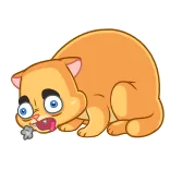 🤮 cat, animal, cute, pet, funny, meme, cartoon telegram sticker