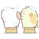 🚿 动物, 可爱, 洗澡, 清洗, 卡通, 卡哇伊, 角色 telegram sticker