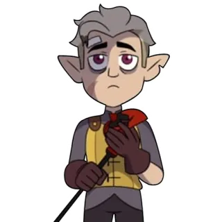 😥 Hunter The Owl House Hunter, The Owl House, dibujos animados, fantasía, animado telegram sticker
