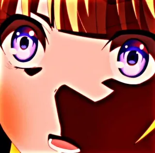 😰 Anime, Dziewczyna, Oczy, Słodkie, Manga, Wyraz telegram sticker