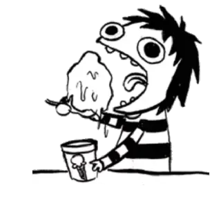 🔮 Desenho animado, Sorvete, Comida, Comendo, Sobremesa telegram sticker