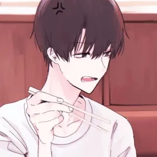 ❤️ アニメ, 漫画, 怒り, 箸, アジア telegram sticker