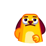 😕 cão, triste, lágrima, chateado, desenho animado whatsapp sticker