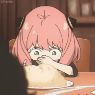 🥜 Anya Forger Spy × Family Anime, Süß, Mädchen, Lustig, Kuchen, Fröhlich telegram sticker