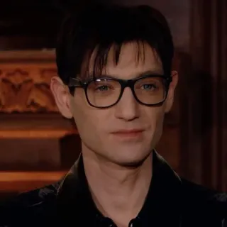 🌟 Aleksandr Vasilyev Modny Prigovor fashion historian, TV host, glasses, portrait, Russian celebrity, man telegram sticker