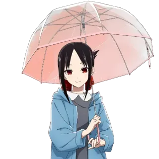 🌈 Kaguya Shinomiya Kaguya-sama: Love Is War Animé, Parapluie, Dessin animé, Kaguya-sama, Love is War, Kaguya Shinomiya, Fille telegram sticker