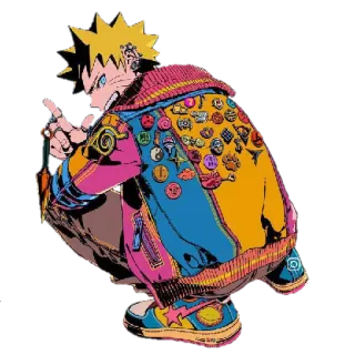 😎 Naruto Anime, Naruto, Postać, Kreskówka, Naklejka telegram sticker