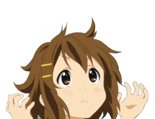 🤨 Yui Hirasawa K-On! Anime, K-On, Yui Hirasawa, mignon, dessin animé whatsapp sticker