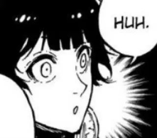 ❗️ HUH. manga, anime, expression, surprise whatsapp sticker