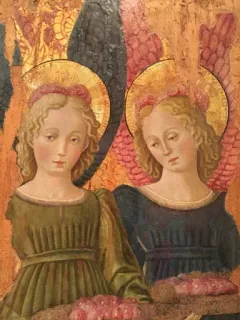 😇 ангелы, живопись, религиозное искусство, искусство Ренессанса, нимб, классическое искусство telegram sticker